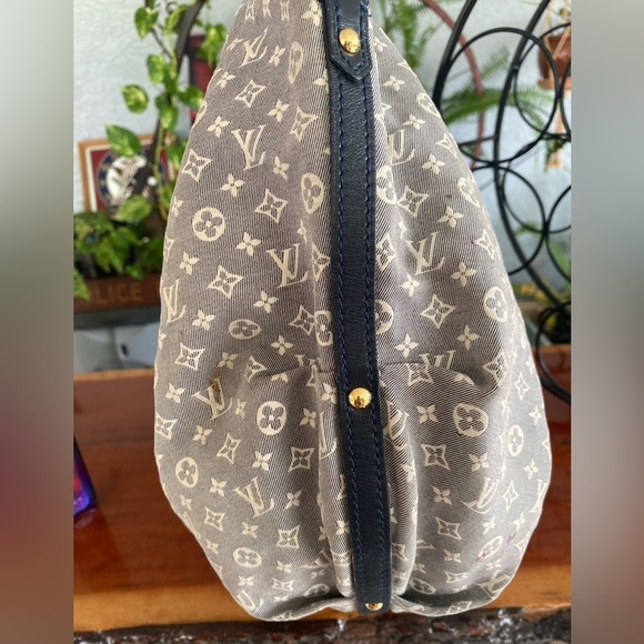 LOUIS VUITTON MINI LIN IDYLLE FANTAISIE HOBO BLUE MONOGRAM LARGE SHOULDER BAG - Picture 5 of 17